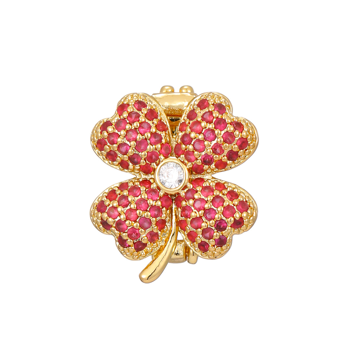 5g Weight Jewelry Accessories Jewelry Making Type Accessories Classification 1 Piece Quantity Copper Material Four Leaf Clover, Rainbow, Bow Knot Pattern All Seasons Season Plating Design Shiny Style 1 Piece Copper Four Leaf Clover Rainbow Bow Knot Jewelry Accessories 13