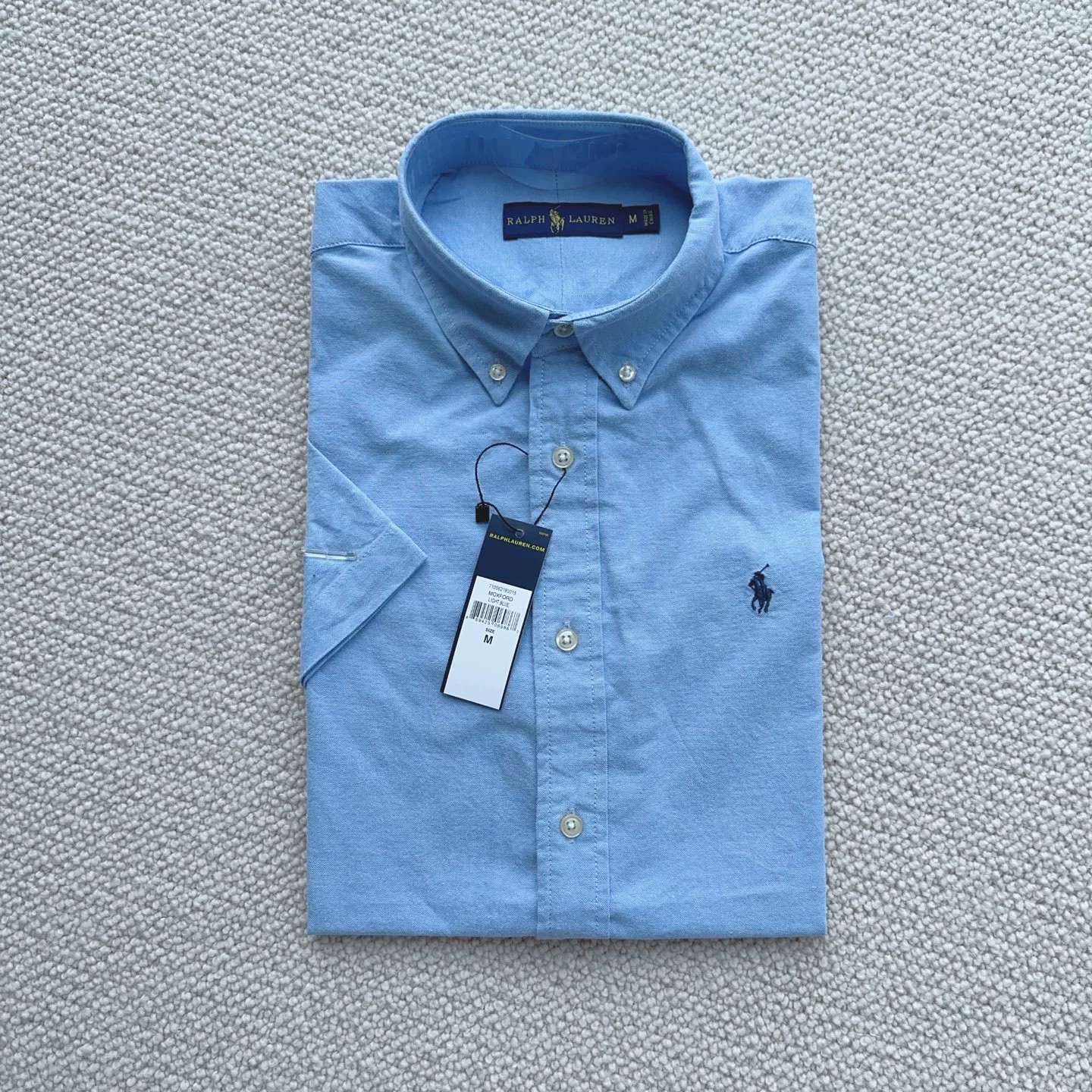 (Cross-border trading), quality summer solid shirt, high collar, with embroidery