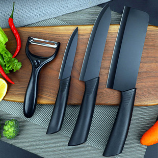 Black Blade ceramic knife set new food supplement baby knife household fruit peeler slicing knife kitchen gift knife