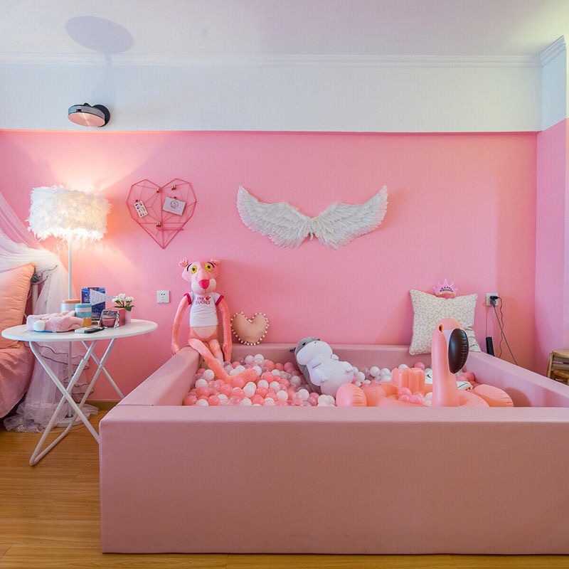 定做海洋球池网红泡泡池幼儿园游乐园防撞软体围栏早教软包沙池子|ms