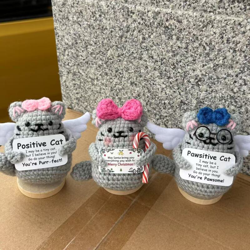 亚马逊新品毛线钩织圣诞老人玩偶手工编织圣诞树圣诞雪人节日摆件|undefined