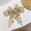 Hairgrip from pearl with bow, hair accessory, fashionable hairpins with tassels, Korean style, wholesale