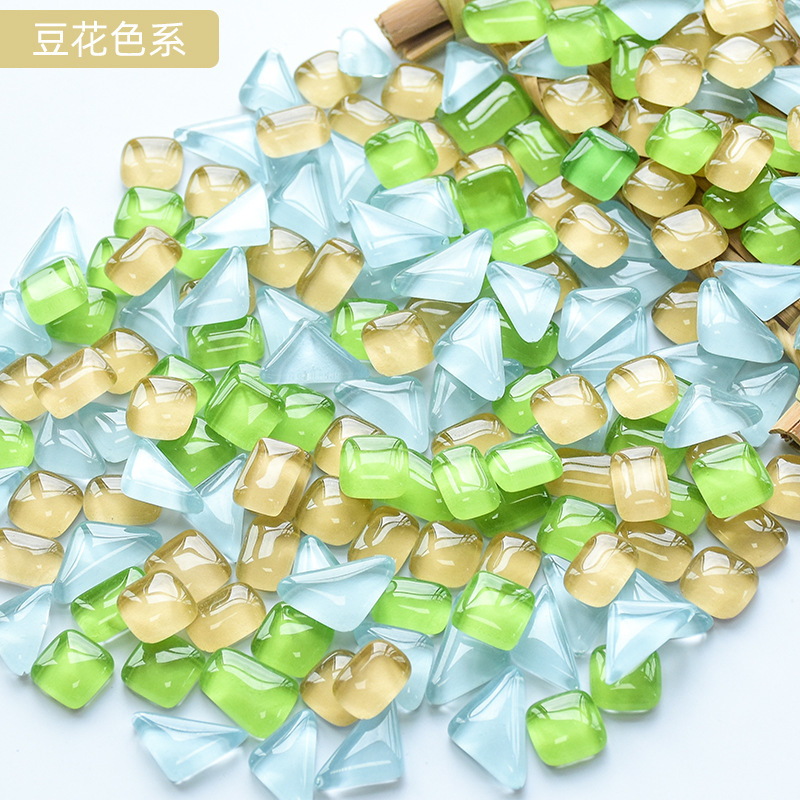 DIY手作りクリエイティブ装飾材料モザイクコラージュ小粒クリスタルフリーストーンガラス片パッチ|undefined