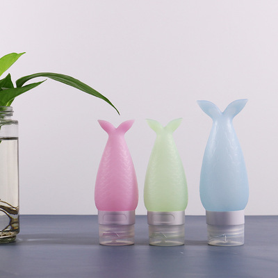 旅行硅胶分装瓶按压沐浴露洗发水分装瓶四合一收纳瓶便携护肤套装