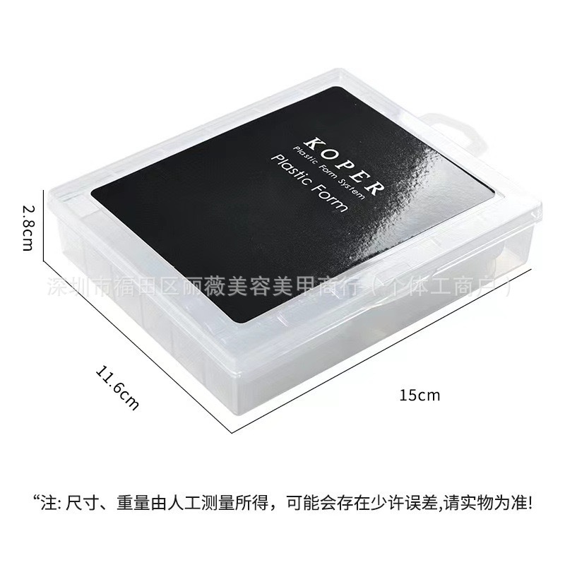 Uña de manicure cristal molde de uñas molde de uñas de almendras escala sin papel molde de uñas de almendras molde de uñas de extensión