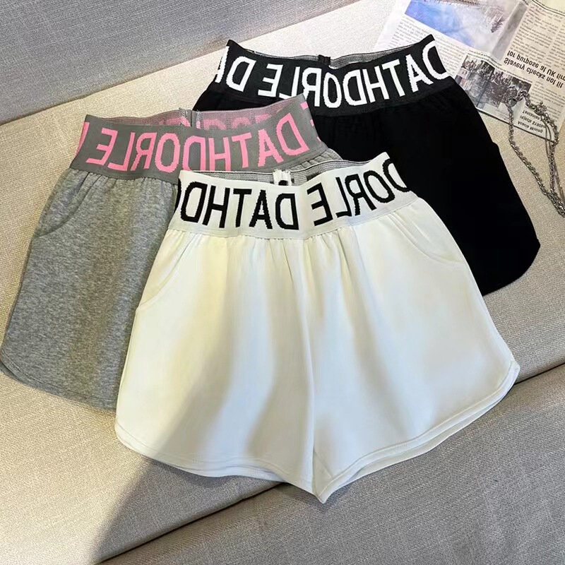 Women's Summer ins Trendy Students Thin Loose Wide Leg Casual Running Beach Hot Pants