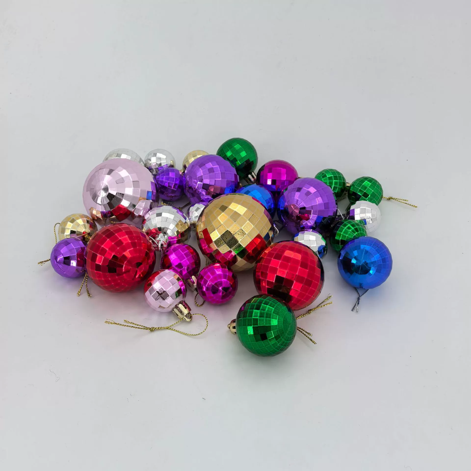 Трансграничный спот 3 см-6 см Рождественский шар гальванический шар квадратный шар клетчатый шар яркий шар зеркальный шар