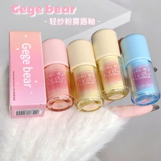 Gege bear轻纱粉霉唇釉丝绒柔雾哑光素颜显白不易沾杯学生唇泥