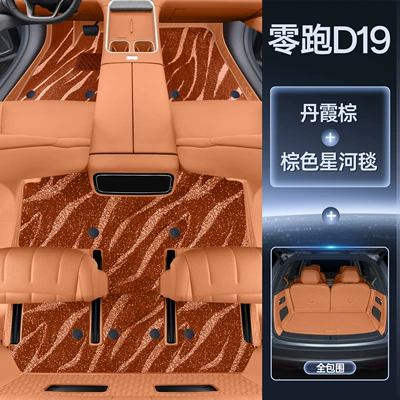 Trunk Mat 2026 model - package-danxia-brown-brown-galaxy-blanket-full-coverage-trunk-mat-magic-print-waterproof-leapmotor-d19-six-seater