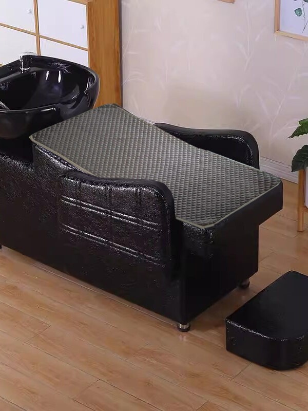 Semi-Reclining, All-Season, Thai-Style Barber Shop Colored Linen Shampoo Bed Mattress, Non-Hole Type, Non-Slip Massage Mattress