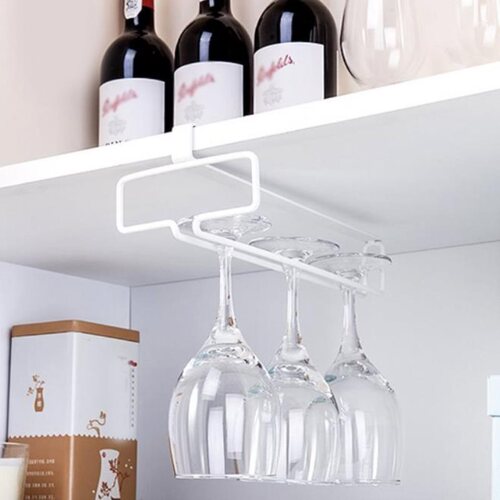 Iron cabinet red wine glass drain rack hanger type tall wine glass storage rack kitchen bar tool