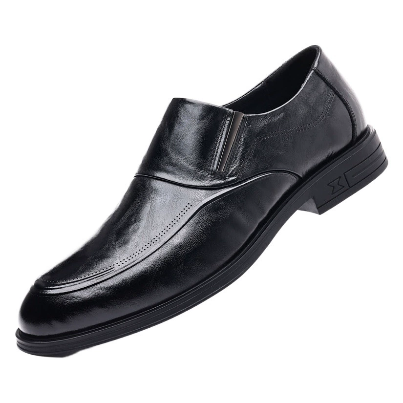 Повседневная кожаная обувь мужская мода бизнес фортуна удобные ножки сплошной цвет трансграничные новые увеличенные мужские туфли