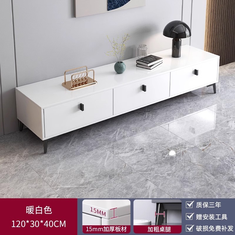 Gabinete de televisión moderno y simple sala de estar doméstica nuevo armario de almacenamiento en el suelo gabinete de televisión integrado