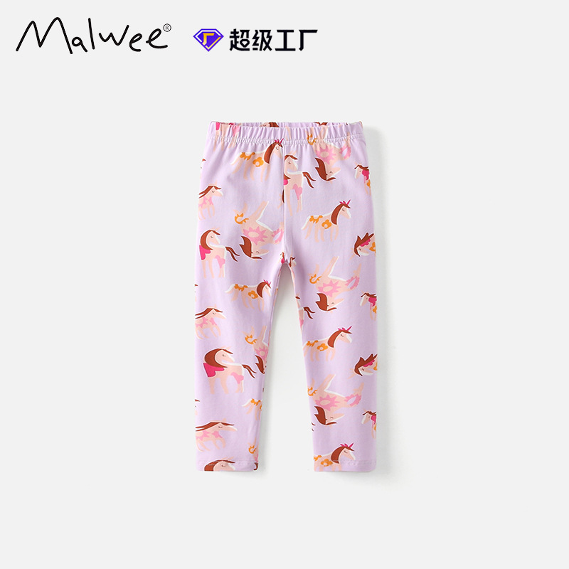 Pantalones de niñas malwee transfronterizos otoño y invierno nuevos pantalones de cintura elástica para niños europeos y medianos lindos leggings para niñas image 6
