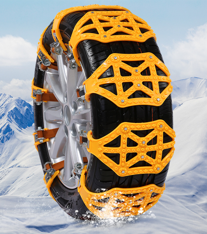 Car Anti-Skid Chains, Universal Type for Sedans and Suvs, Winter Snow and Ice, Non-Damaging to Tires, Anti-Skid Chains, Beef Tendon Anti-Skid Chains