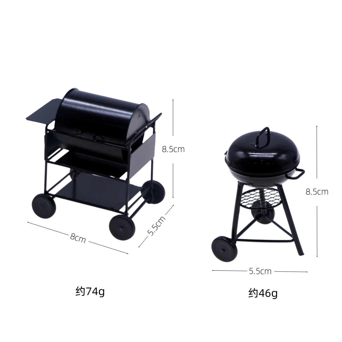 Small black travel realistic doll house