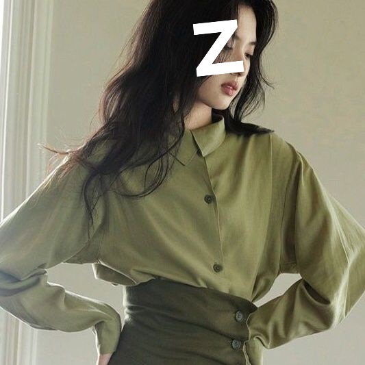 法式绿色不对称领复古套装女2025秋季新款高级感衬衫半身裙潮包屉|undefined