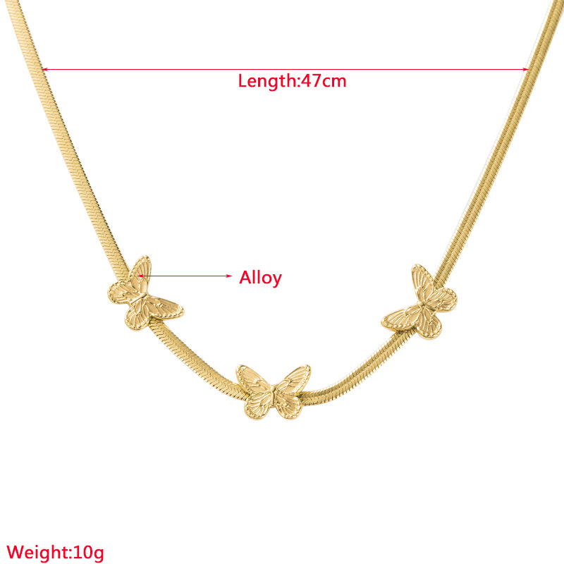 Fashion Butterfly Alloy Plating Choker