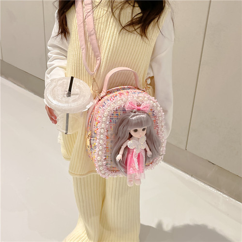 Children's Crossbody Bag Cute and Trendy Girls' Bags  New Fashion Multi-functional Princess Girls' Backpack