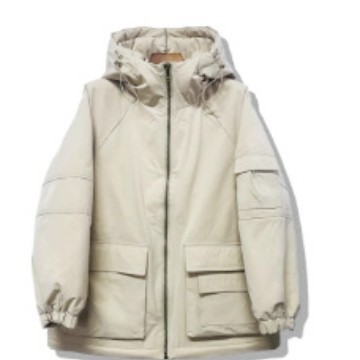 Nuevo trabajo de invierno chaqueta corta con capuzas veludo plumón suelto ropa casual coreana para mujeres image 6