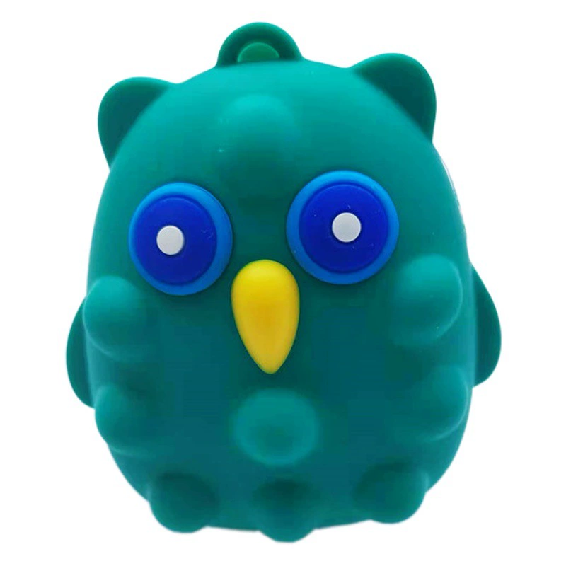[Трансграничный новый стиль] 3D Сова милая форма лопнувшие глаза силиконовый декомпрессионный мяч щепотка музыкальные развивающие игрушки