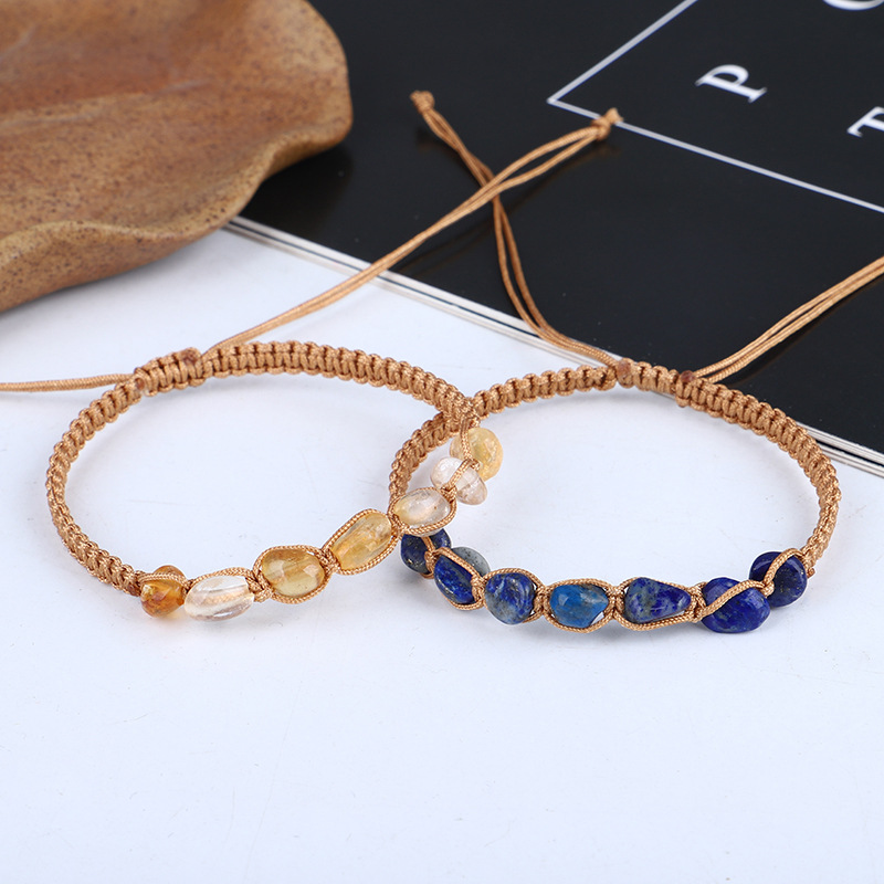 1 Piece Bohemian Geometric natural stone rope Womenu0027S Bracelets