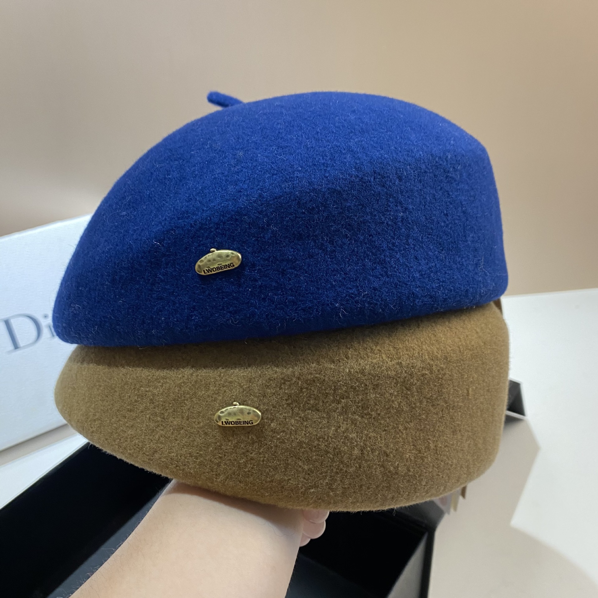 Hochwertige Baskenmütze aus Wolle, koreanische Version, dreidimensionaler Flugbegleiterhut im Promi-Stil, modisch und_voghion.com