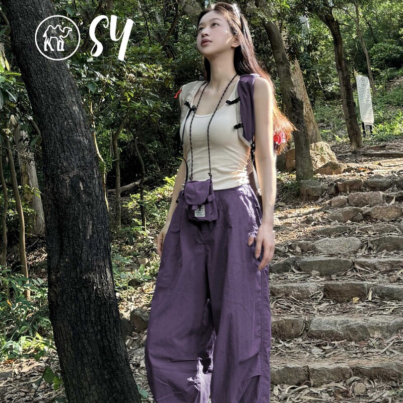 Big Brand Outdoor Work Pants for Women 2026 New Spring and Autumn Wide-Leg Hiking Casual Quick-Dry Sports Pants for Women