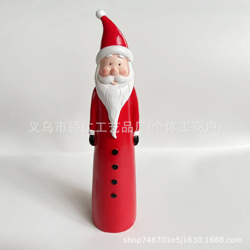新しいクリスマスプレゼントルドルフ装飾品人形置物樹脂工芸品小人白ひげ老人聖|undefined
