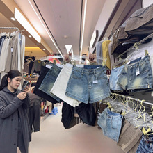 档口实拍图片2025新高腰A字牛仔短裤女辣妹显瘦高腰提臀热裤3861