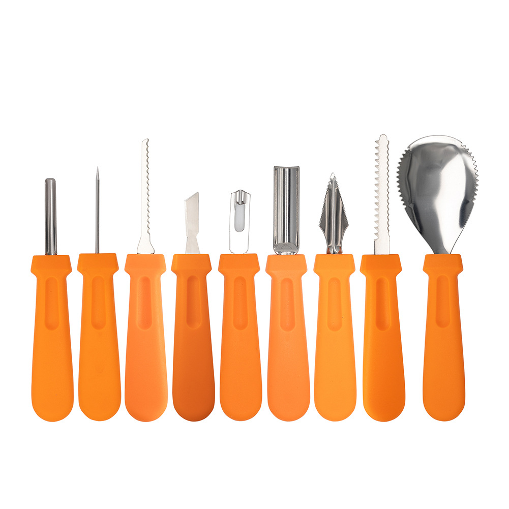 新款9件套南瓜雕刻工具 万圣节工具 南瓜雕刻刀 南瓜手工工具套件
