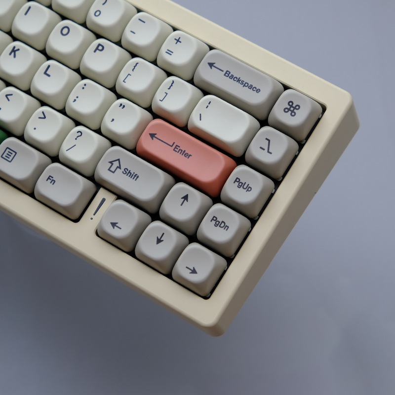 9009 Retro Style Moa/Koa Keycaps English Without Phonetic Notation Pbt Dye-Sublimation Mechanical Keyboard 139 Small Full Set