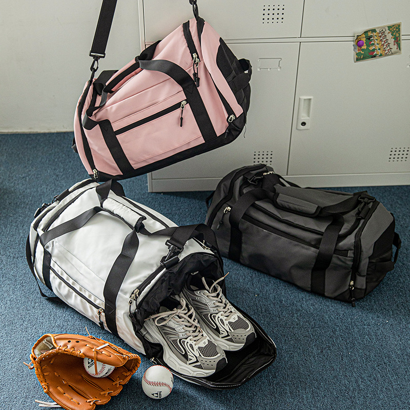 Seco y húmedo separación de zapatos independientes entrenamiento deportivo bolsa de fitness para hombres bolsa de yoga portátil de gran capacidad bolsa de viaje corto