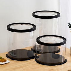 305透明白卡紙圓形46/8寸10寸單層雙層三層四層生日蛋糕鮮花盒子