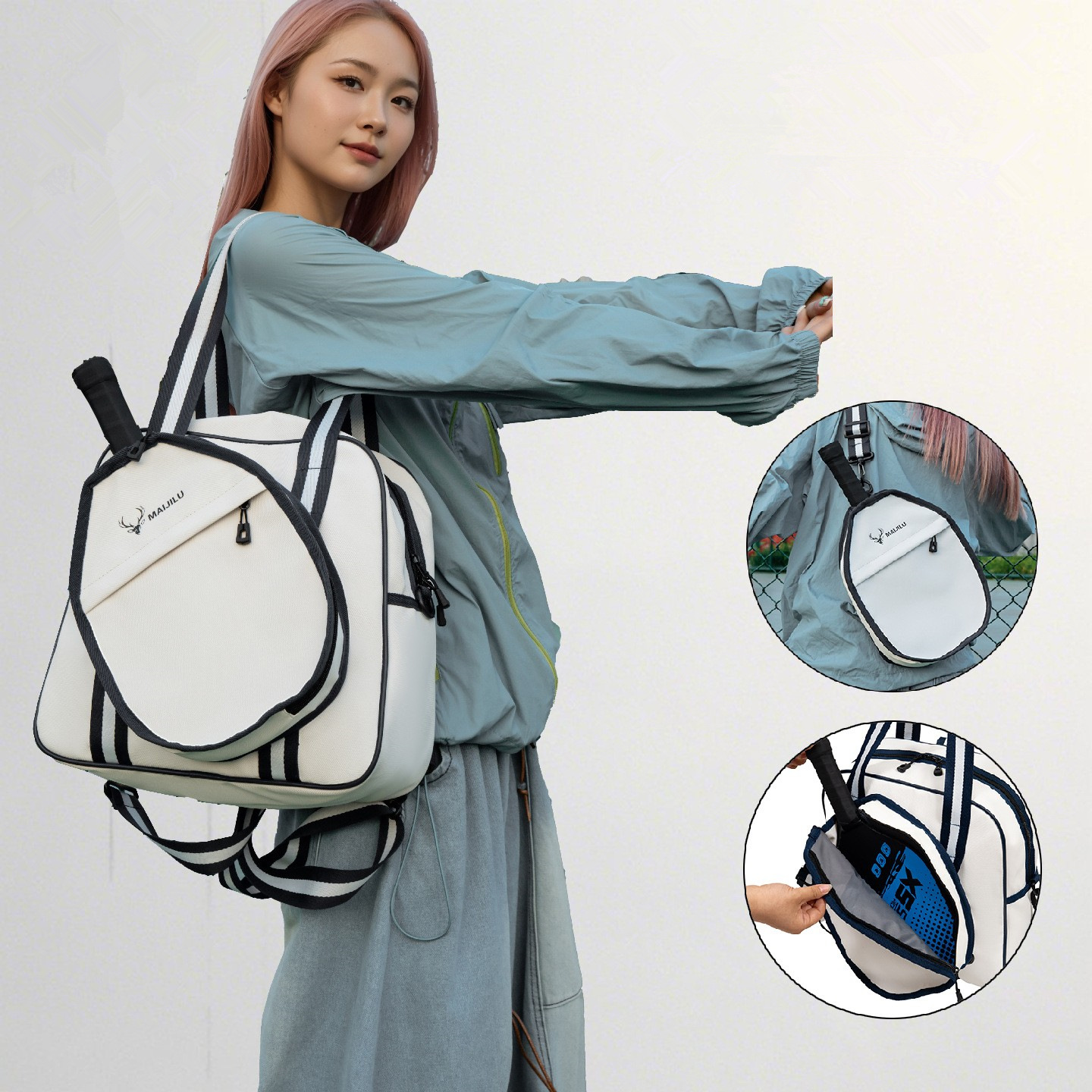 Multifunctional Badminton Racket Bag, Pickleball Bag, Sports Fitness Bag, Portable Tennis Bag, Trendy New Model, Unisex