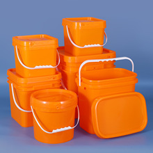 水杉加厚正方形塑料桶可坐凳带盖钓鱼桶大口桶水桶5/10/25L升公斤