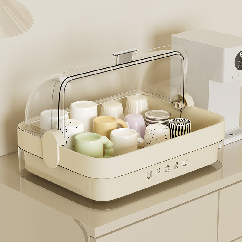 Water Cup Storage Rack, Drain Rack, Water Cup Storage Box, Dustproof Tea Cup Stand, Cup Rack, Shelf Organizer, Drain Rack
