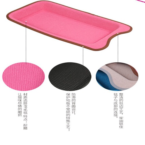 Rectangular cat scratching board, square cat nest, cat pot, pet claw grinding velvet nest, cat bed, pet supplies manufacturer wholesale