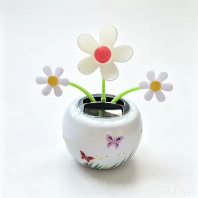 Factory Direct Sales Solar Apple | Car ornaments - three-little-white-flowers