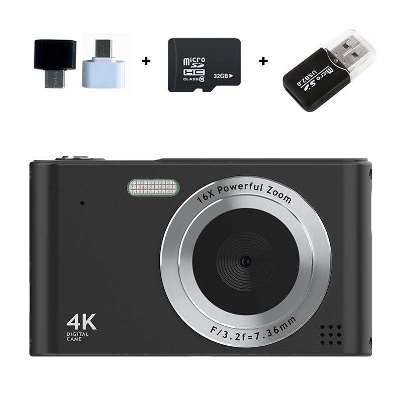 Новая цифровая CCD камера, студенческая цифровая камера 4K, можно перенести на мобильный телефон, стильная ретро-камера, для путешествий и влогов