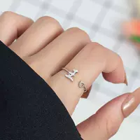 Кольцо из стерлингового серебра S925 с фамилией для женщин, модное простое простое кольцо с регулируемым указательным пальцем