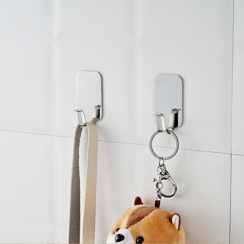 KM.213 stainless steel sticky hook kitchen bathroom towel clothes hook strong punch-free wall clothes hanger sticky hook