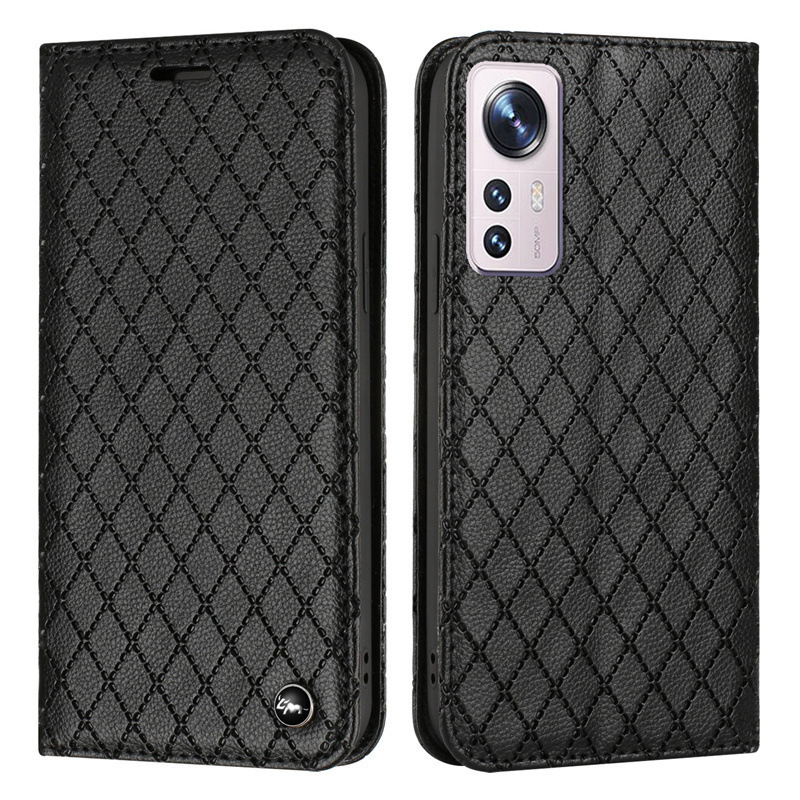 Suitable for Xiaomi 12 Diamond Plaid Sucking Mobile Phone Leather Case Small Fragrant Style Red Rice Note11 Card Wallet Protective Case Suitable for Xiaomi 12 Diamond Plaid Sucking Mobile Phone Leather Case Small Fragrant Style Red Rice Note11 Card Wallet Protective Case