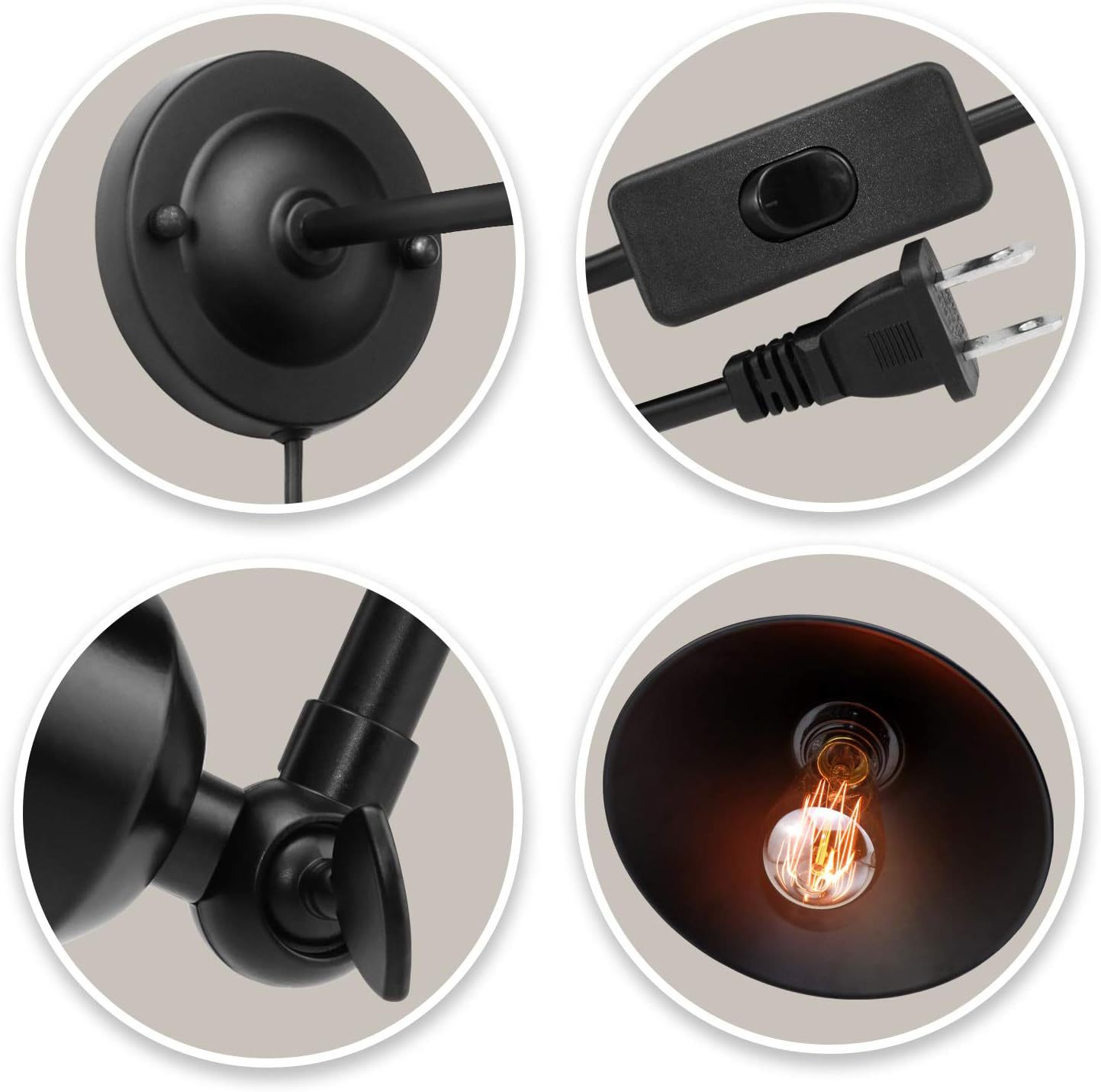 Explosión transfronteriza Zhongshan suministra lámpara de pared de hierro forjado simple estilo retro dormitorio corredor café lámpara de pared