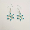 Platinum golden water, earrings, two-color accessory, wish, new collection, with snowflakes