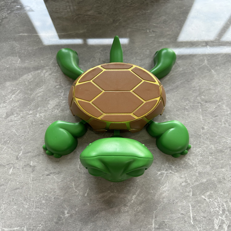 녹색 거북이 컵받침 [뚜껑에 프린트 패턴]