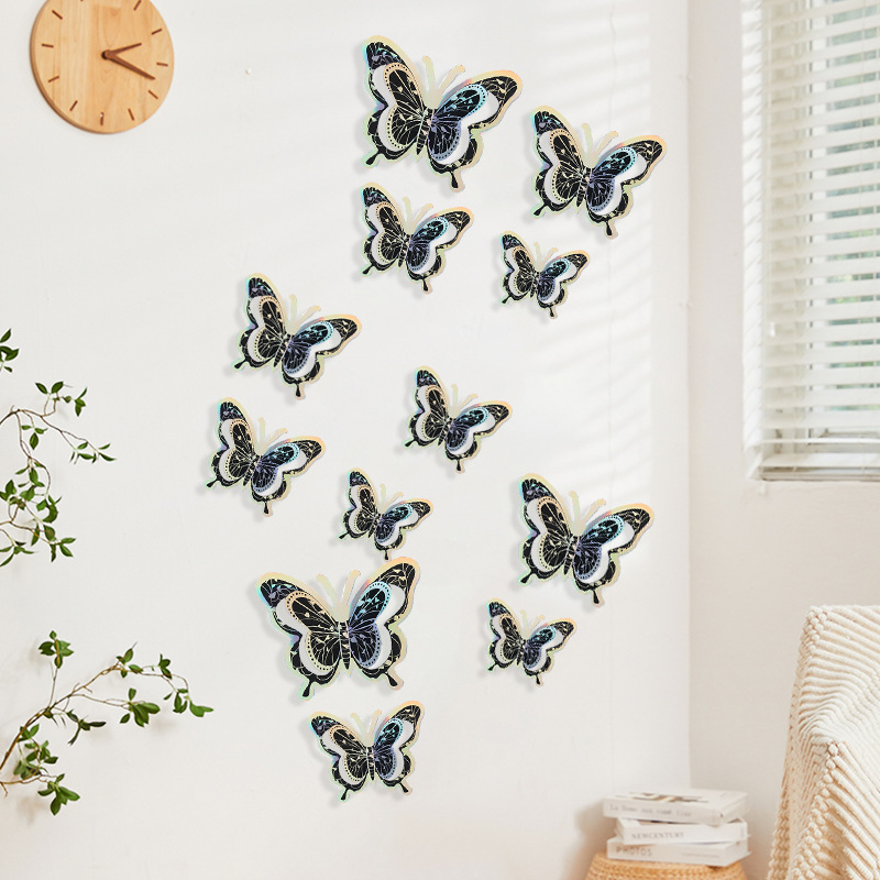 Stickers muraux 3d papillon doré décoration adhésive maison_voghion.com