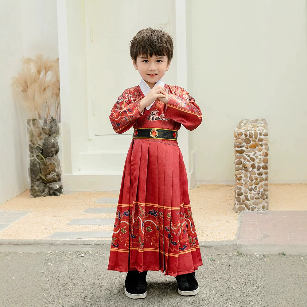 Костюм для мальчиков Hanfu Flying Fish Костюм для мальчиков и девочек