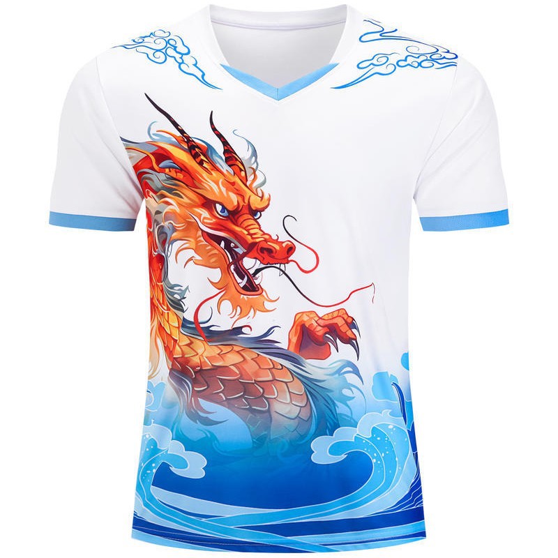 Trajes de fútbol trajes de entrenamiento con patrón de dragón mangas cortas 2025 nuevos trajes deportivos de carreras de barcos dragones