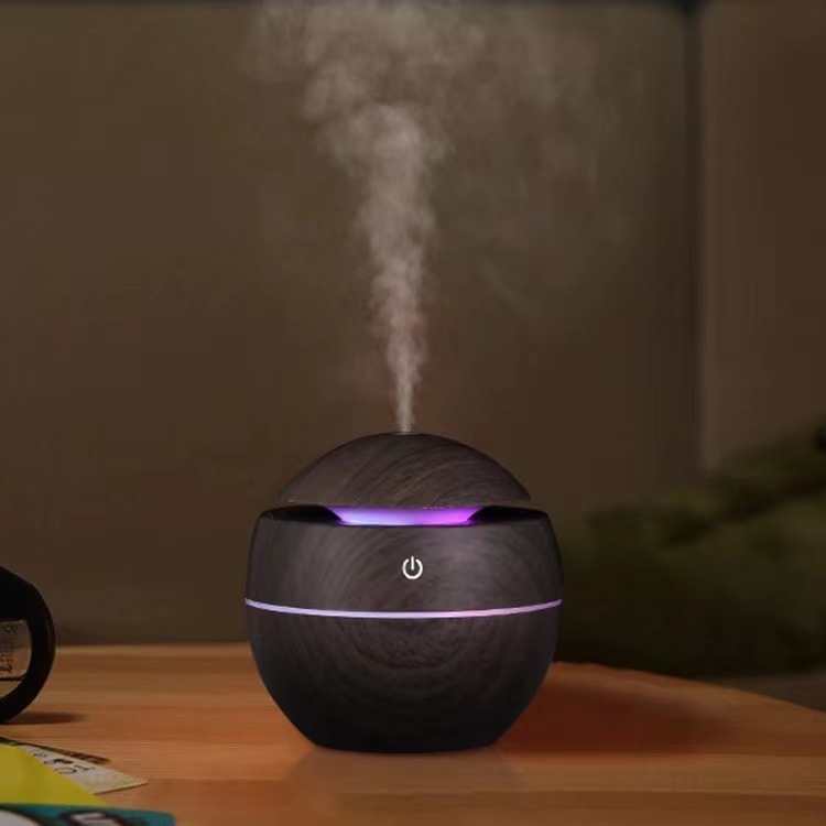 Transfronterizo seta humidificador de grano de madera jarrón máquina de aromaterapia pulverizador de aire humidificador de escritorio de gran volumen de niebla
